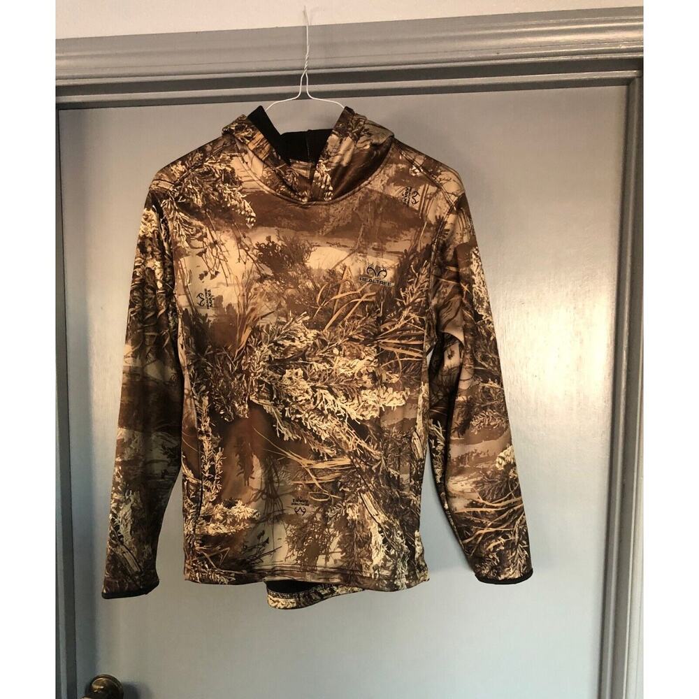 RealTree Camo Women’s pullover hoodie with neck gaiter size XXL
